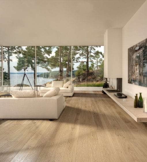 Oak Nouveau White Living Room