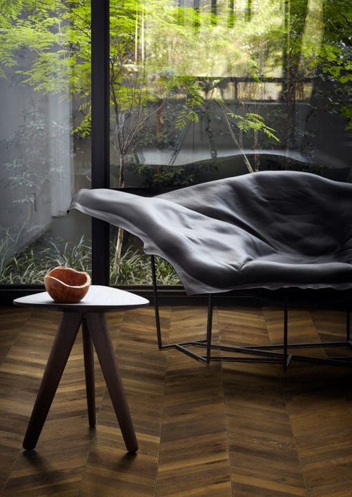 dark brown wood flooring